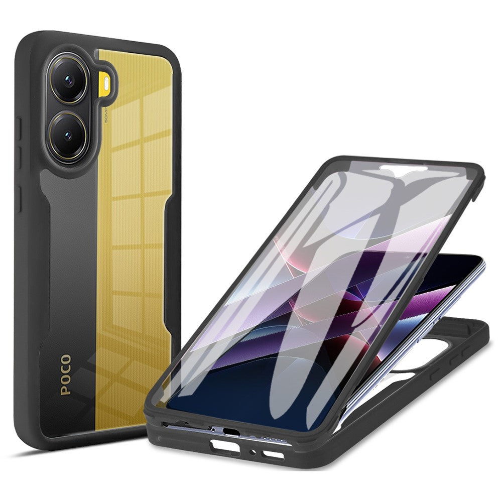For Xiaomi Poco X7 Pro 5G / Redmi Turbo 4 5G Case Acrylic + TPU Clear Phone Cover with PET Screen Film