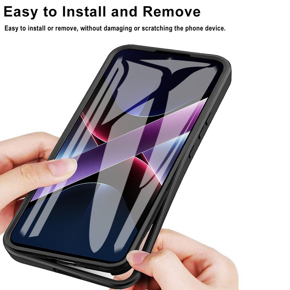 For Xiaomi Poco X7 Pro 5G / Redmi Turbo 4 5G Case Acrylic + TPU Clear Phone Cover with PET Screen Film