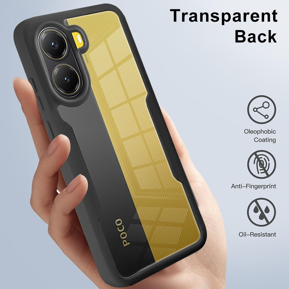 For Xiaomi Poco X7 Pro 5G / Redmi Turbo 4 5G Case Acrylic + TPU Clear Phone Cover with PET Screen Film