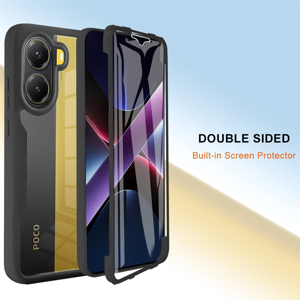 For Xiaomi Poco X7 Pro 5G / Redmi Turbo 4 5G Case Acrylic + TPU Clear Phone Cover with PET Screen Film