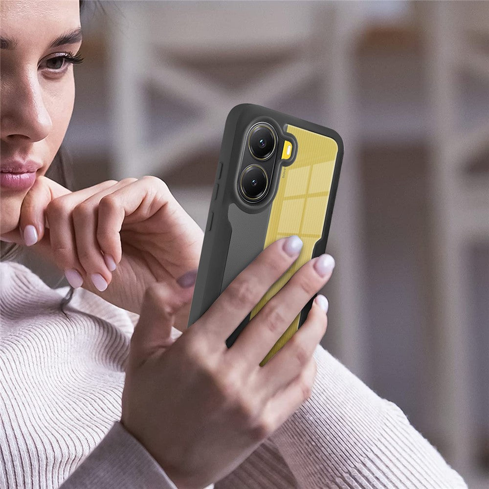 For Xiaomi Poco X7 Pro 5G / Redmi Turbo 4 5G Case Acrylic + TPU Clear Phone Cover with PET Screen Film
