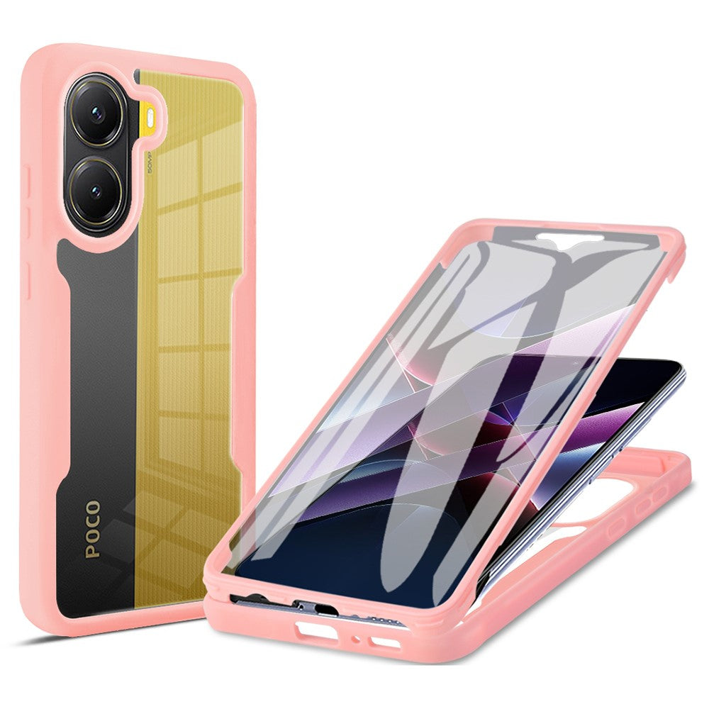 For Xiaomi Poco X7 Pro 5G / Redmi Turbo 4 5G Case Acrylic + TPU Clear Phone Cover with PET Screen Film