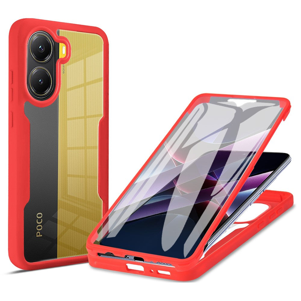 For Xiaomi Poco X7 Pro 5G / Redmi Turbo 4 5G Case Acrylic + TPU Clear Phone Cover with PET Screen Film