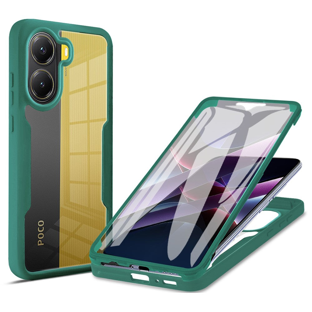 For Xiaomi Poco X7 Pro 5G / Redmi Turbo 4 5G Case Acrylic + TPU Clear Phone Cover with PET Screen Film