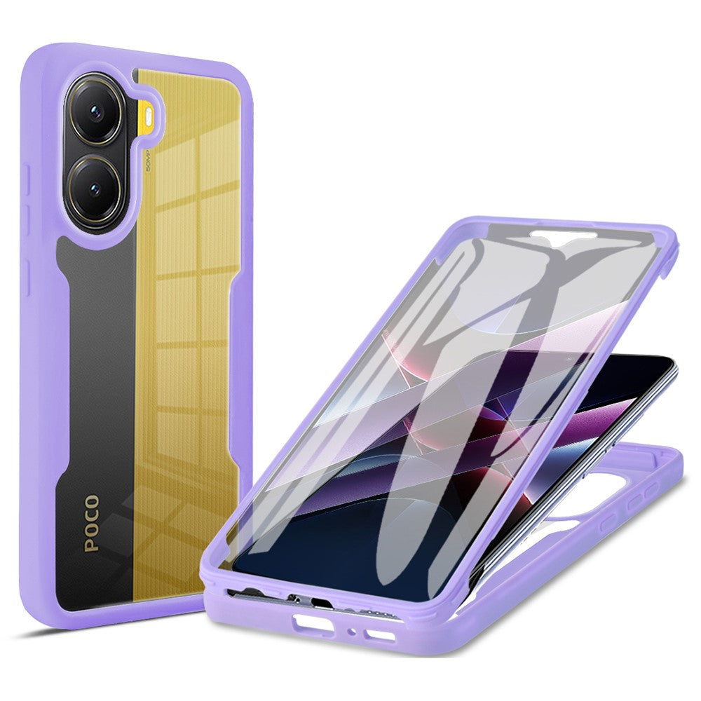 For Xiaomi Poco X7 Pro 5G / Redmi Turbo 4 5G Case Acrylic + TPU Clear Phone Cover with PET Screen Film
