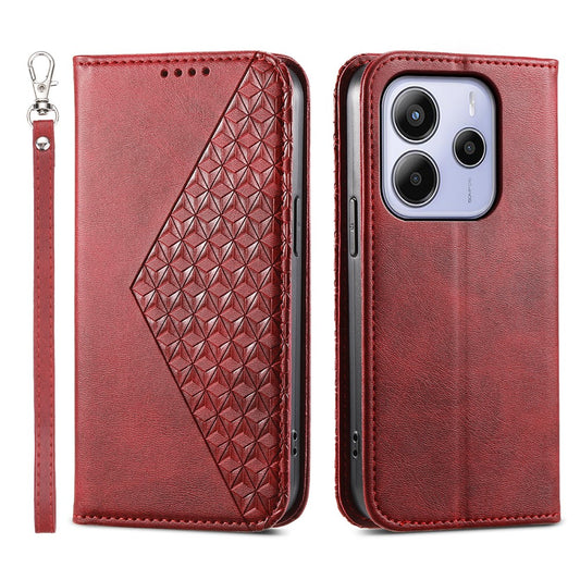 Xiaomi Redmi Note 14 4G (164.84mm) Handyhülle – aus PU-Leder mit Kalbsstruktur und Geldbörse