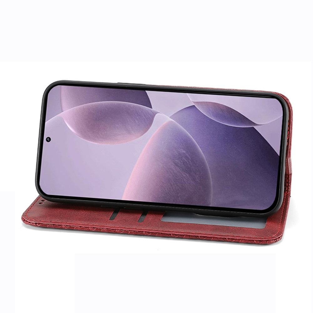 For Xiaomi Redmi Note 14 4G (164.84mm) Case Calf Texture PU Leather Phone Cover with Wallet