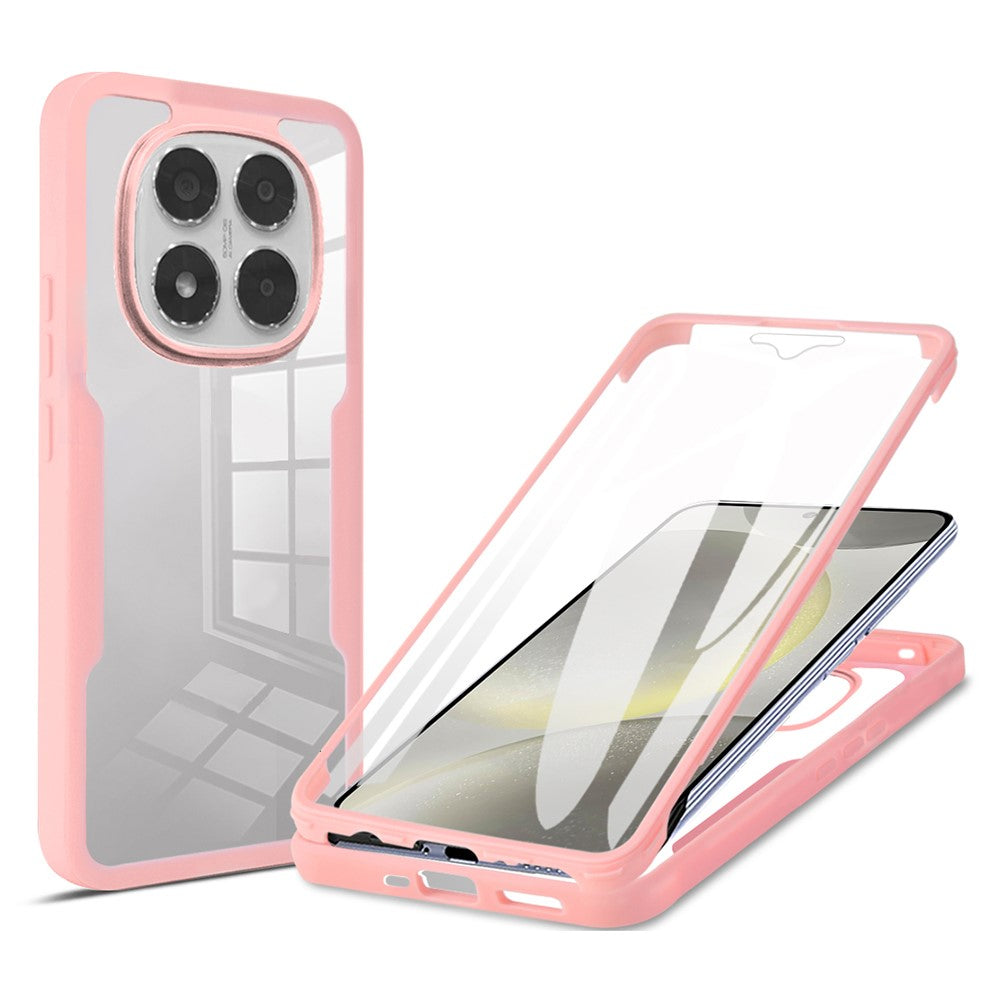 For Xiaomi Poco X7 5G / Redmi Note 14 Pro+ 5G / Note 14 Pro 5G Case Acrylic + TPU Clear Phone Cover with PET Screen Film