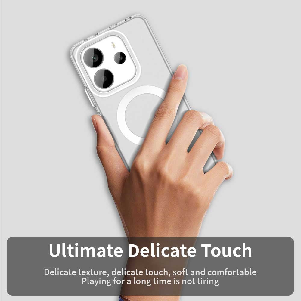 For Xiaomi Redmi Note 14 4G (164.84mm) Case Magnetic Case Anti Drop Hybrid Phone Back Cover