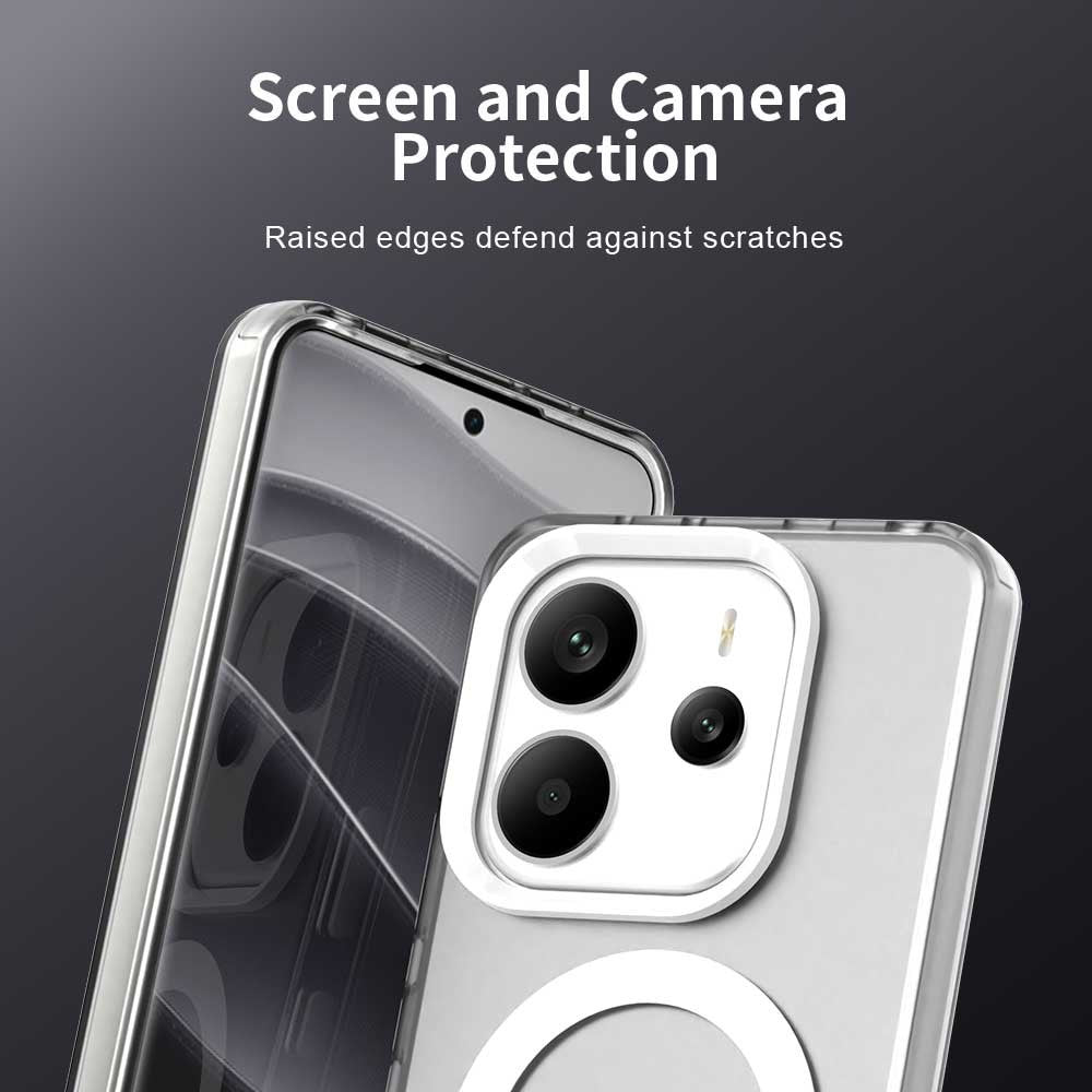 For Xiaomi Redmi Note 14 4G (164.84mm) Case Magnetic Case Anti Drop Hybrid Phone Back Cover