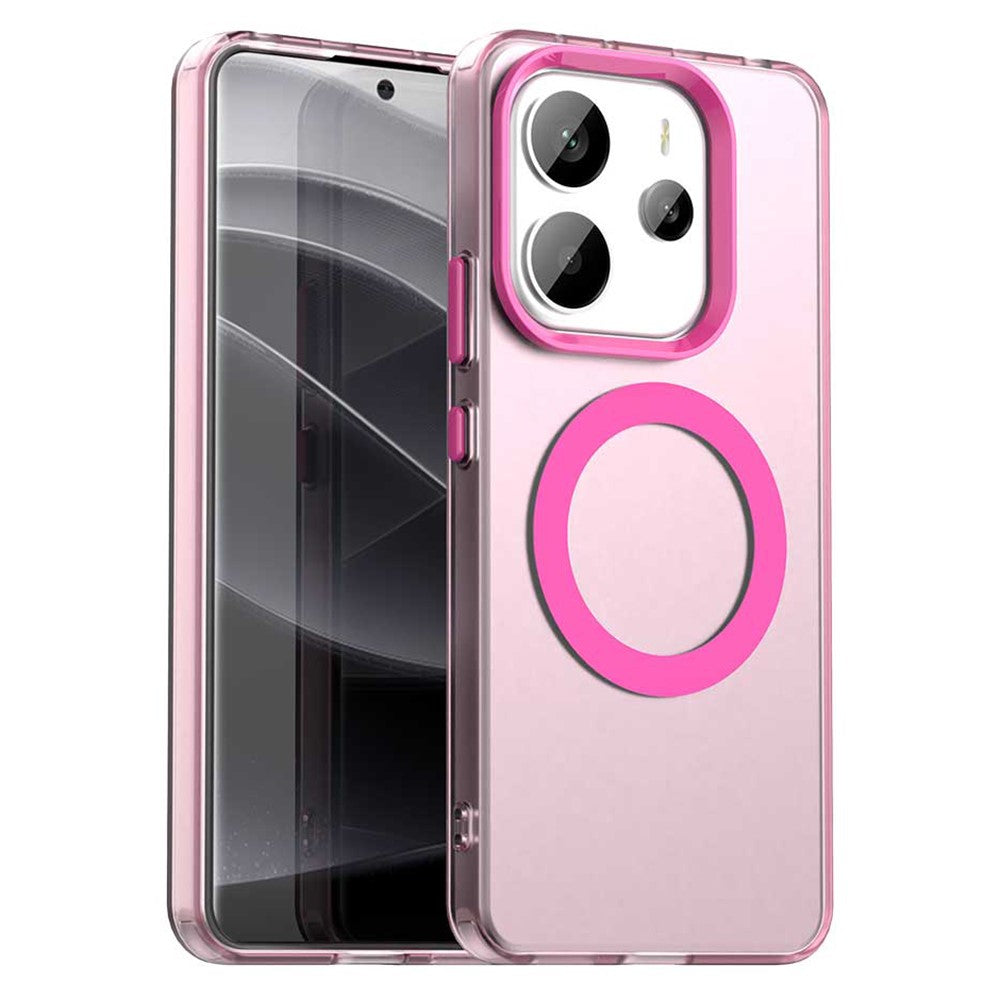 For Xiaomi Redmi Note 14 4G (164.84mm) Case Magnetic Case Anti Drop Hybrid Phone Back Cover