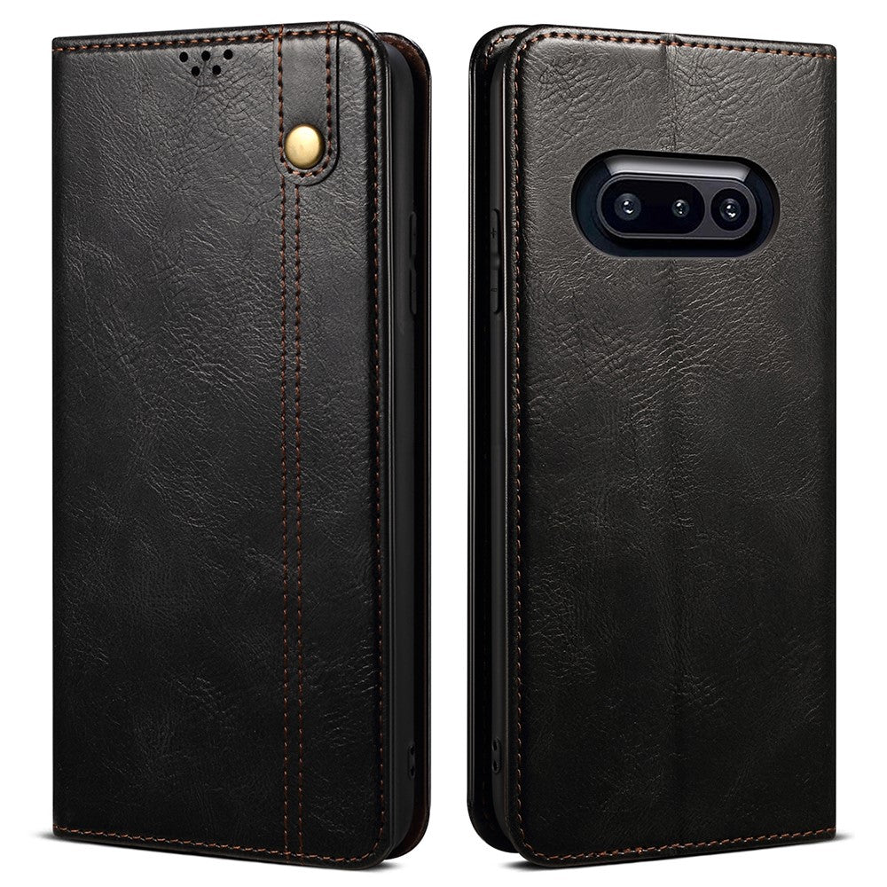 For Nothing Phone (3a) Case Crazy Horse Texture Waxy Leather Wallet Stand Phone Cover