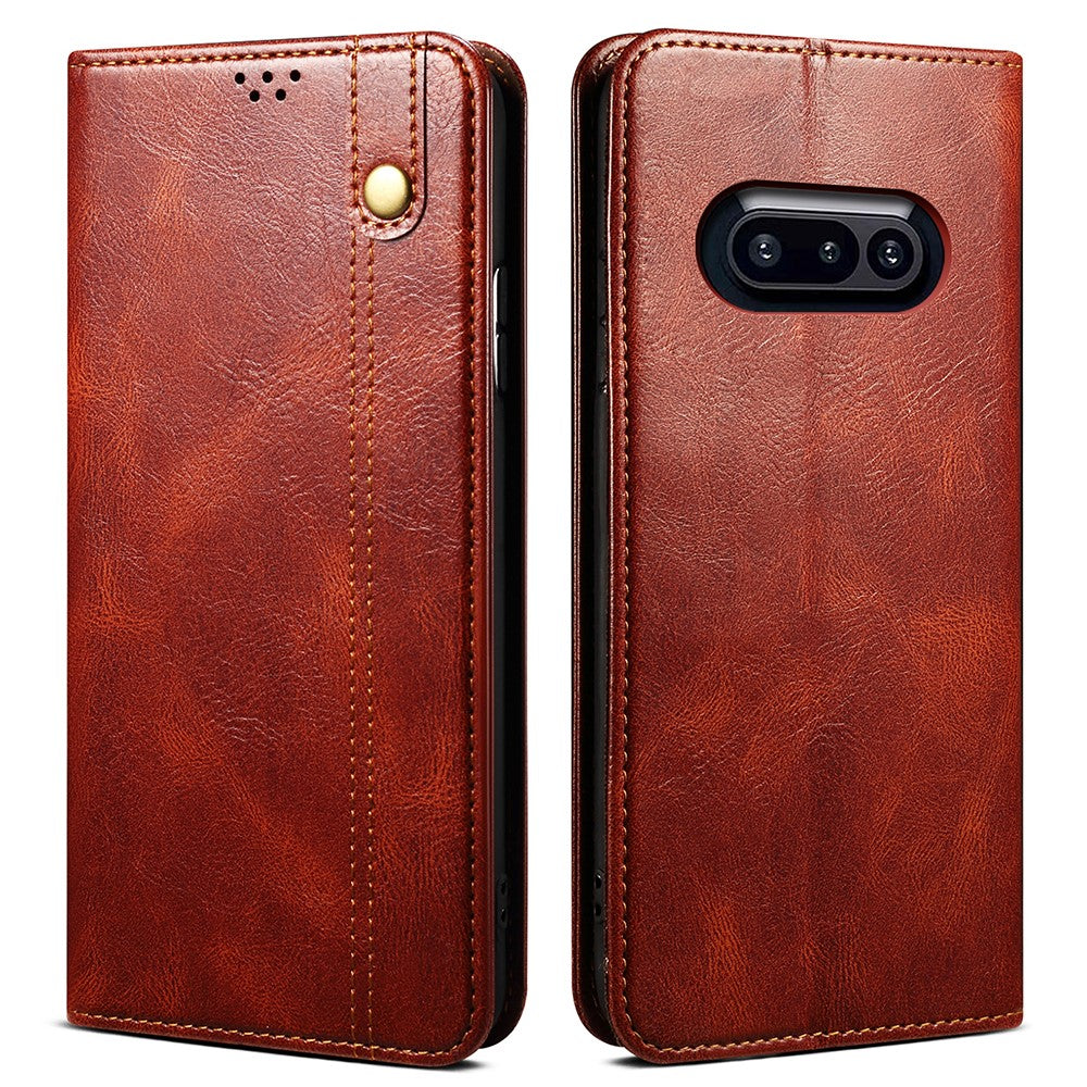 For Nothing Phone (3a) Case Crazy Horse Texture Waxy Leather Wallet Stand Phone Cover