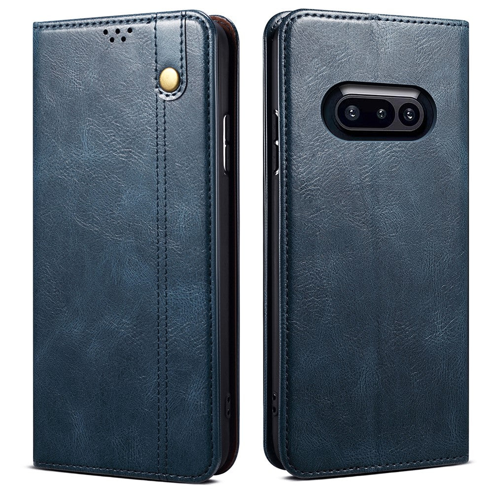 For Nothing Phone (3a) Case Crazy Horse Texture Waxy Leather Wallet Stand Phone Cover