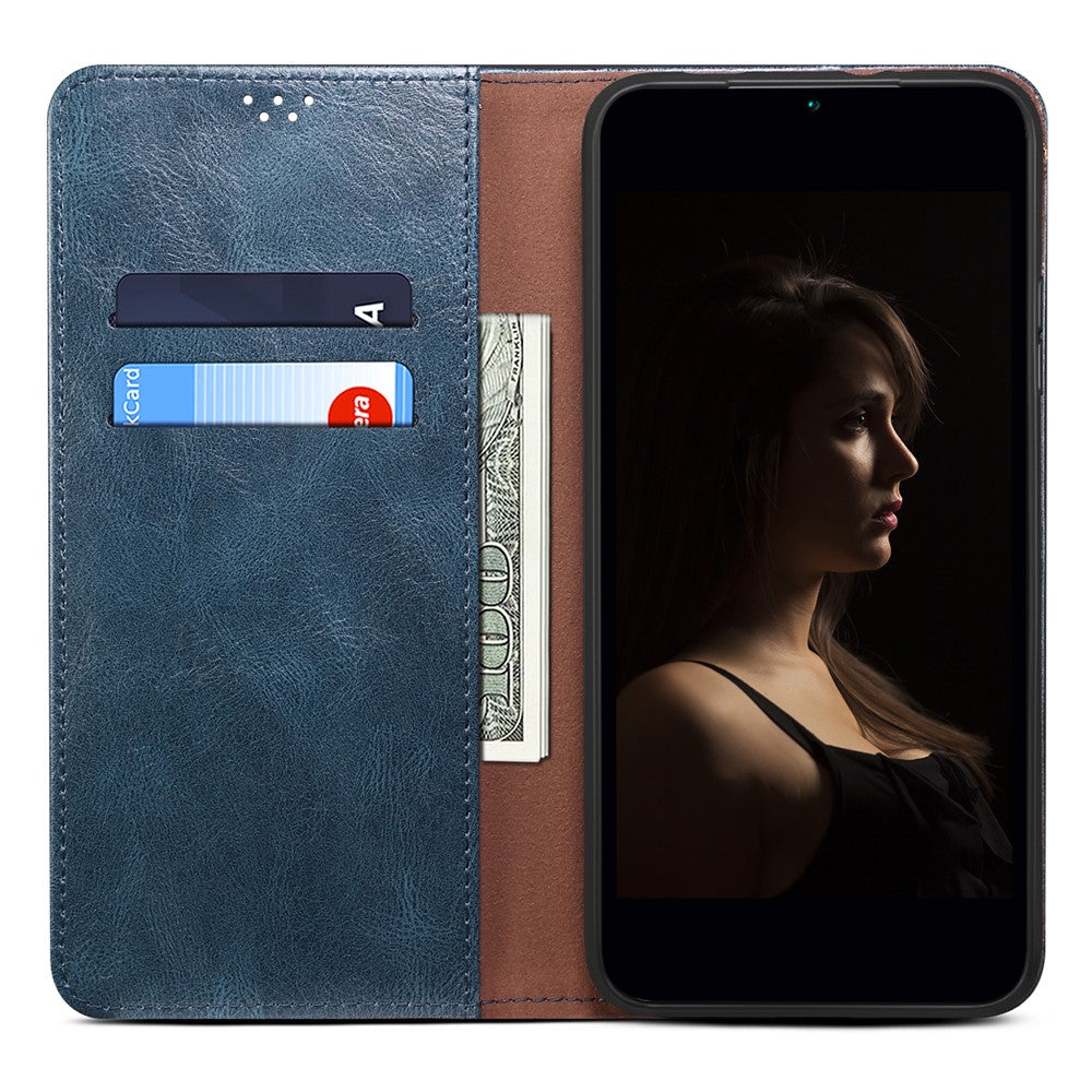 For Nothing Phone (3a) Pro Case Crazy Horse Texture Waxy Leather Wallet Stand Phone Cover