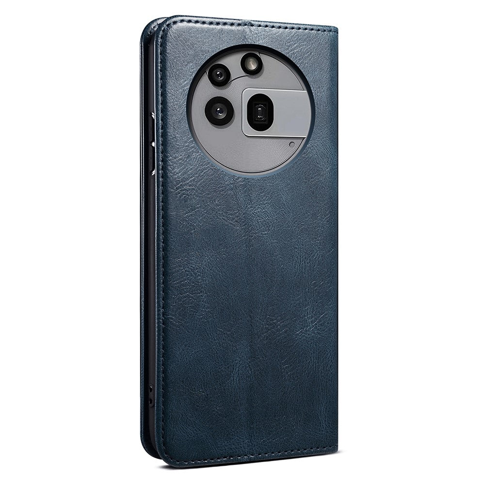 For Nothing Phone (3a) Pro Case Crazy Horse Texture Waxy Leather Wallet Stand Phone Cover