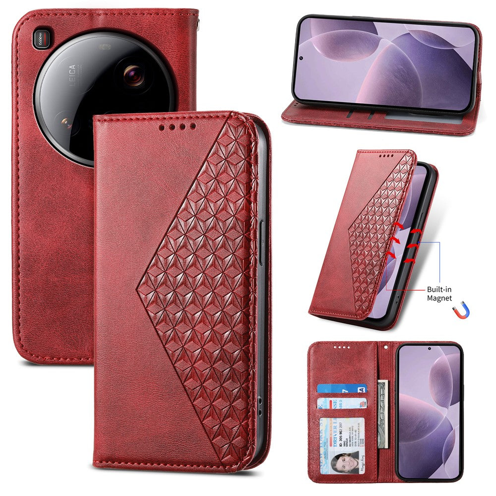 For Xiaomi 15 Ultra Case Calf Texture PU Leather Phone Cover with Wallet