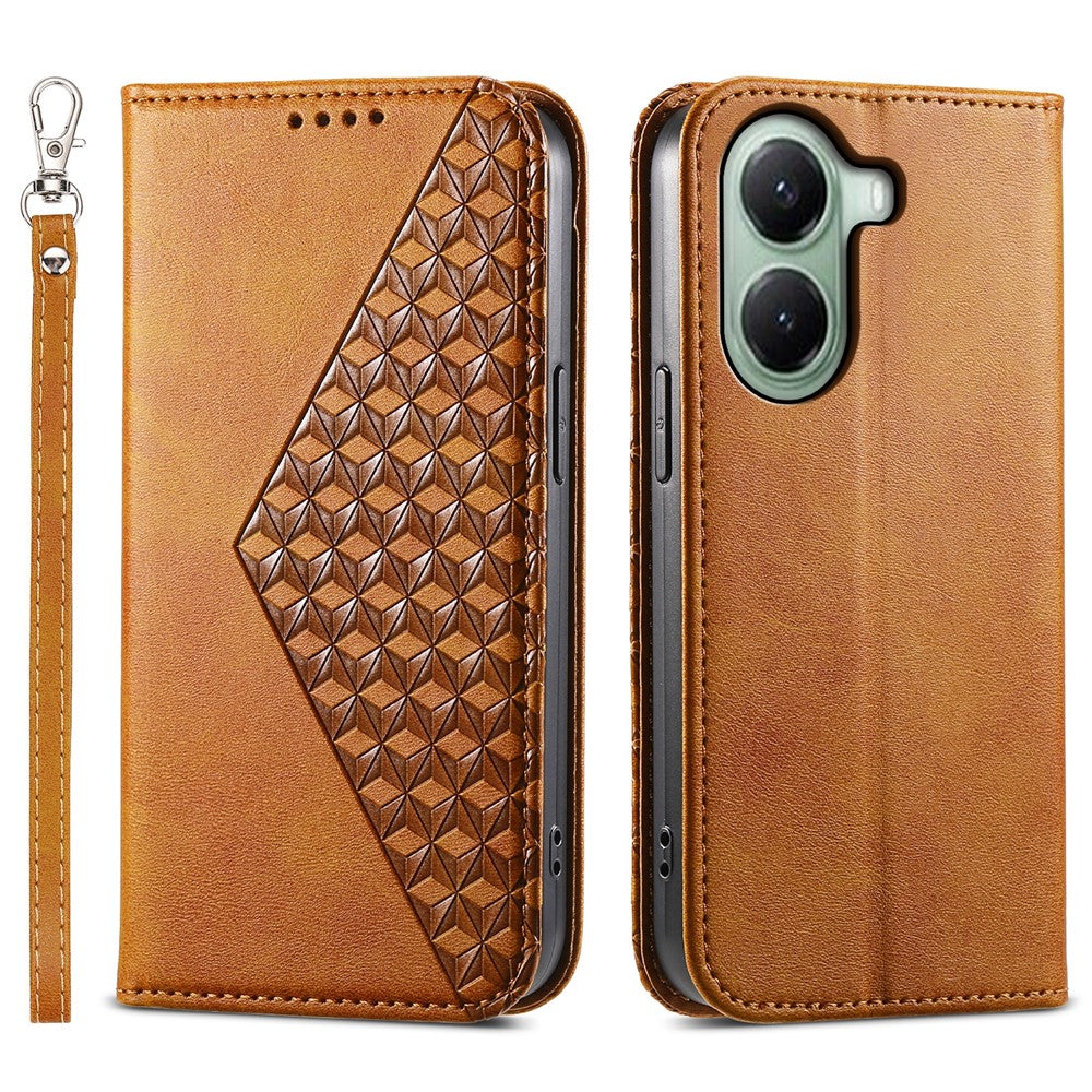 For Xiaomi Poco X7 Pro 5G  /  Redmi Turbo 4 5G Case Calf Texture PU Leather Phone Cover with Wallet