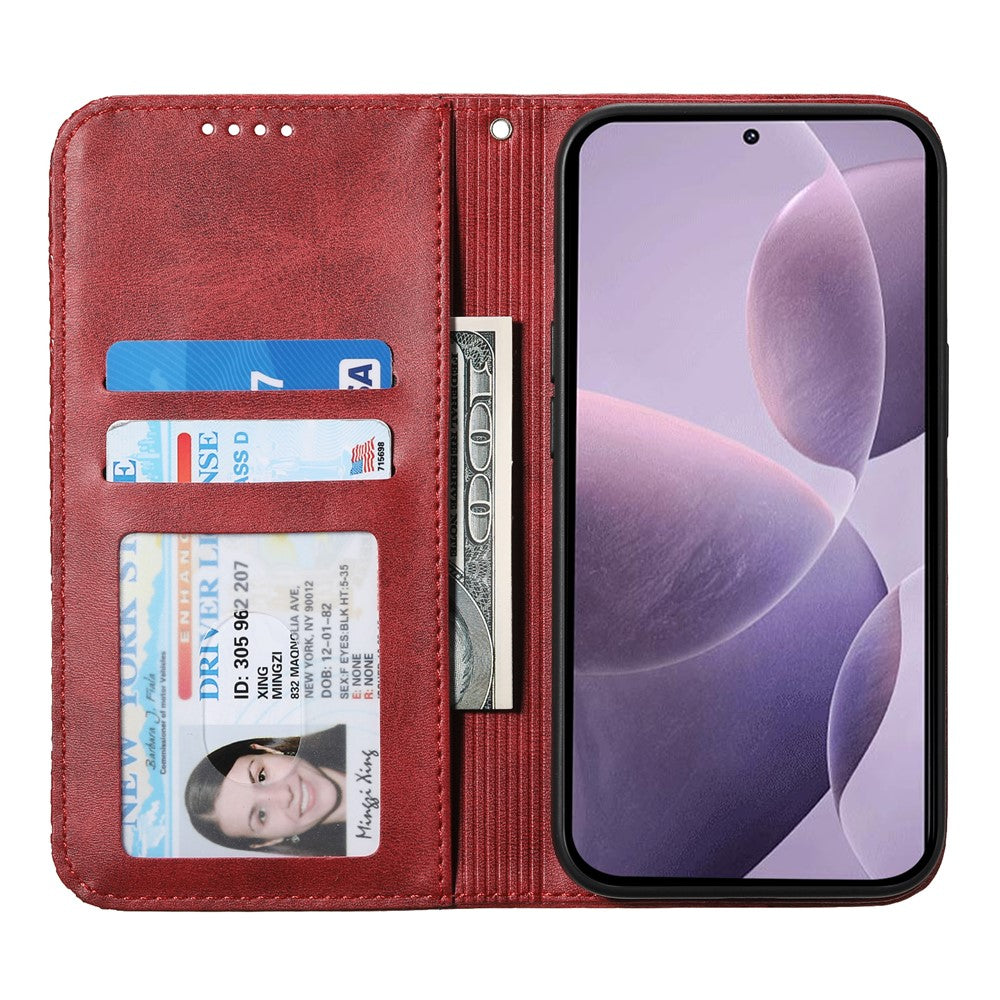 For Xiaomi Poco X7 Pro 5G  /  Redmi Turbo 4 5G Case Calf Texture PU Leather Phone Cover with Wallet
