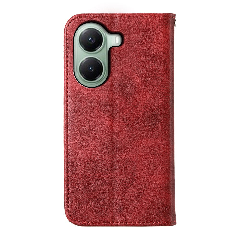 For Xiaomi Poco X7 Pro 5G  /  Redmi Turbo 4 5G Case Calf Texture PU Leather Phone Cover with Wallet