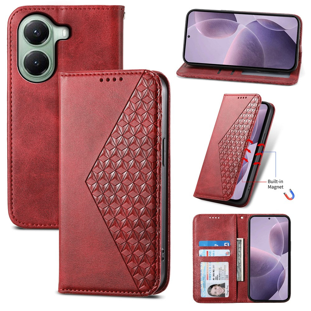 For Xiaomi Poco X7 Pro 5G  /  Redmi Turbo 4 5G Case Calf Texture PU Leather Phone Cover with Wallet