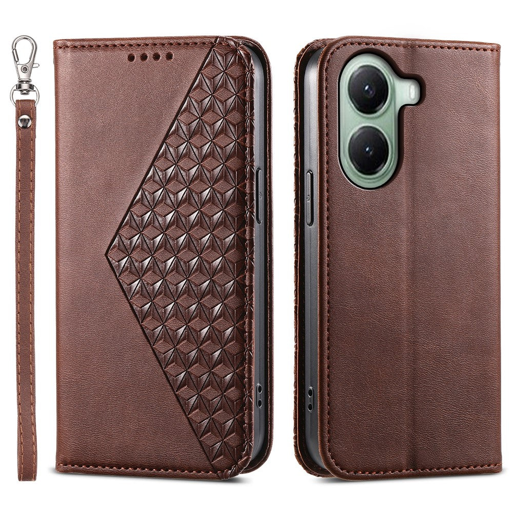 For Xiaomi Poco X7 Pro 5G  /  Redmi Turbo 4 5G Case Calf Texture PU Leather Phone Cover with Wallet