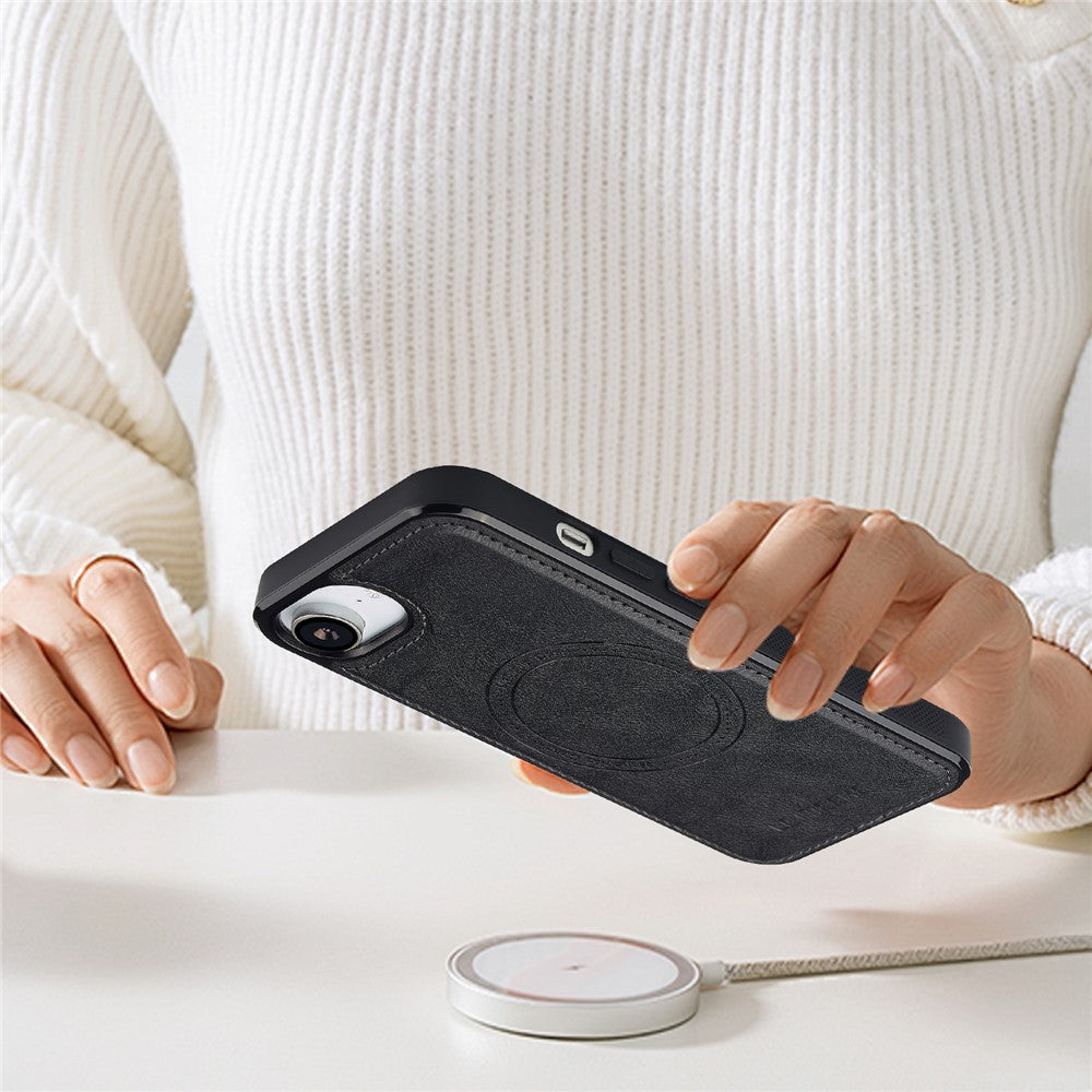 LC.IMEEKE L3 For iPhone 17e / 16e Magnetic Case Detachable Card Holder Leather TPU Mobile Cover