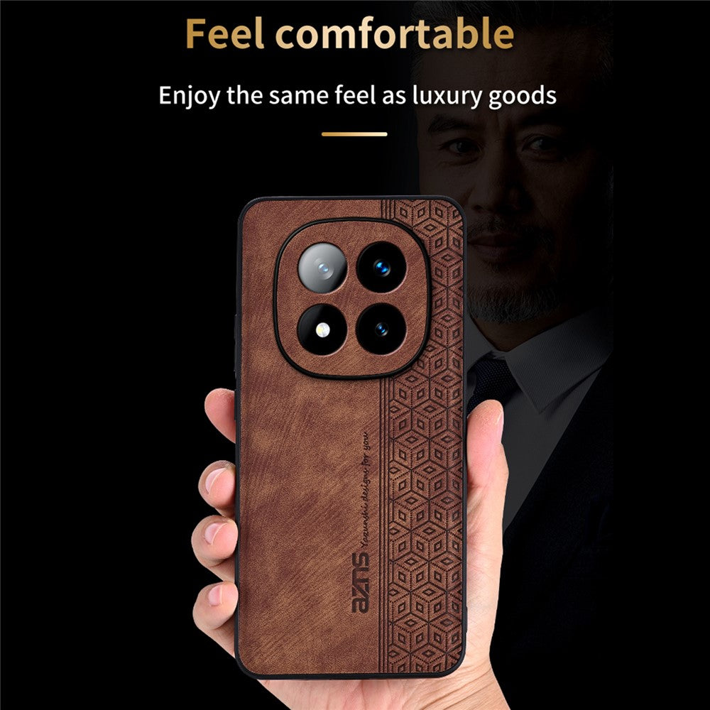 AZNS For Xiaomi Redmi Note 14 Pro 4G Case Protective PU Leather Covered TPU Phone Shell