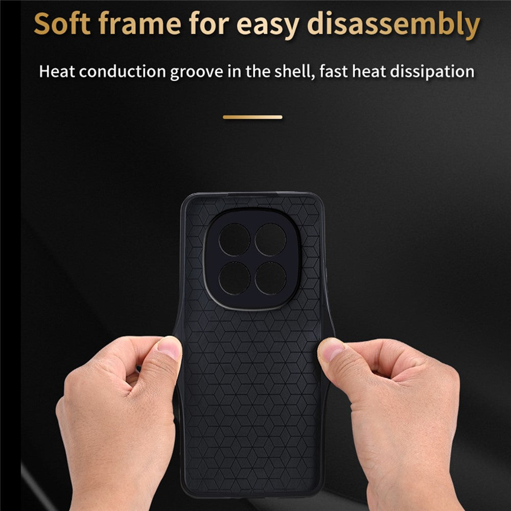 AZNS For Xiaomi Redmi Note 14 Pro 4G Case Protective PU Leather Covered TPU Phone Shell