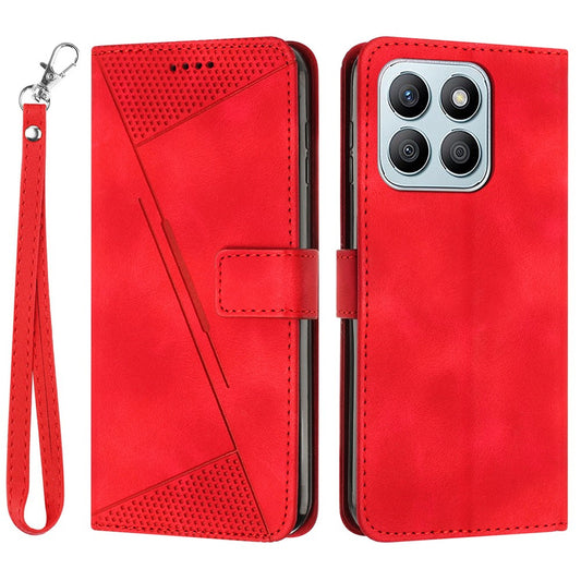 Honor X8c 4G Handyhülle – mit Aufdruck „Dreieck“ aus Leder für Handtaschen