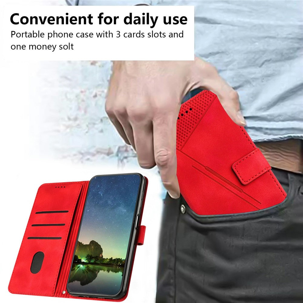 For Honor X8c 4G Case Handbag Imprinted Triangle Leather Phone Cover