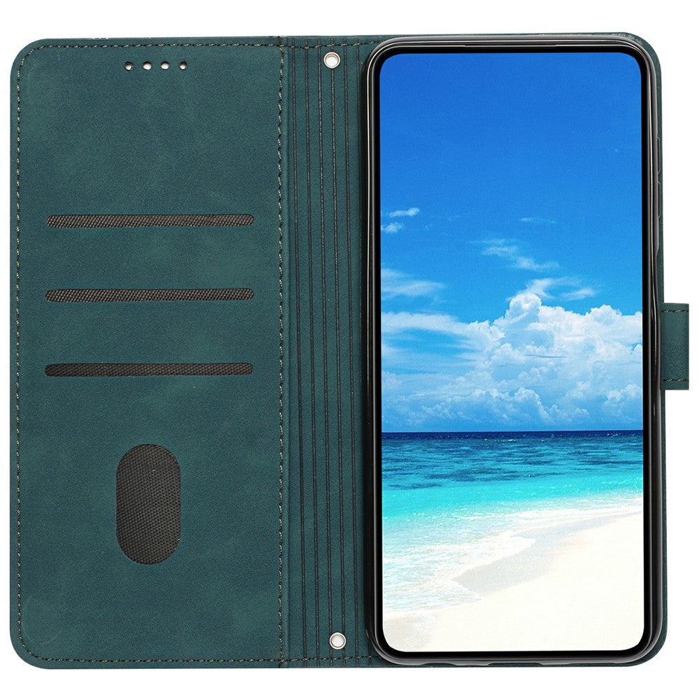 For Xiaomi 15 Ultra Case Viewing Stand PU Leather Phone Cover Imprinted Heart Pattern
