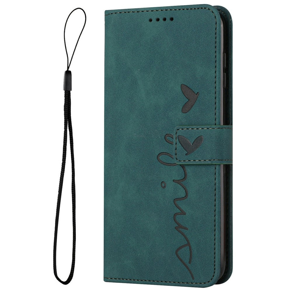For Xiaomi 15 Ultra Case Viewing Stand PU Leather Phone Cover Imprinted Heart Pattern