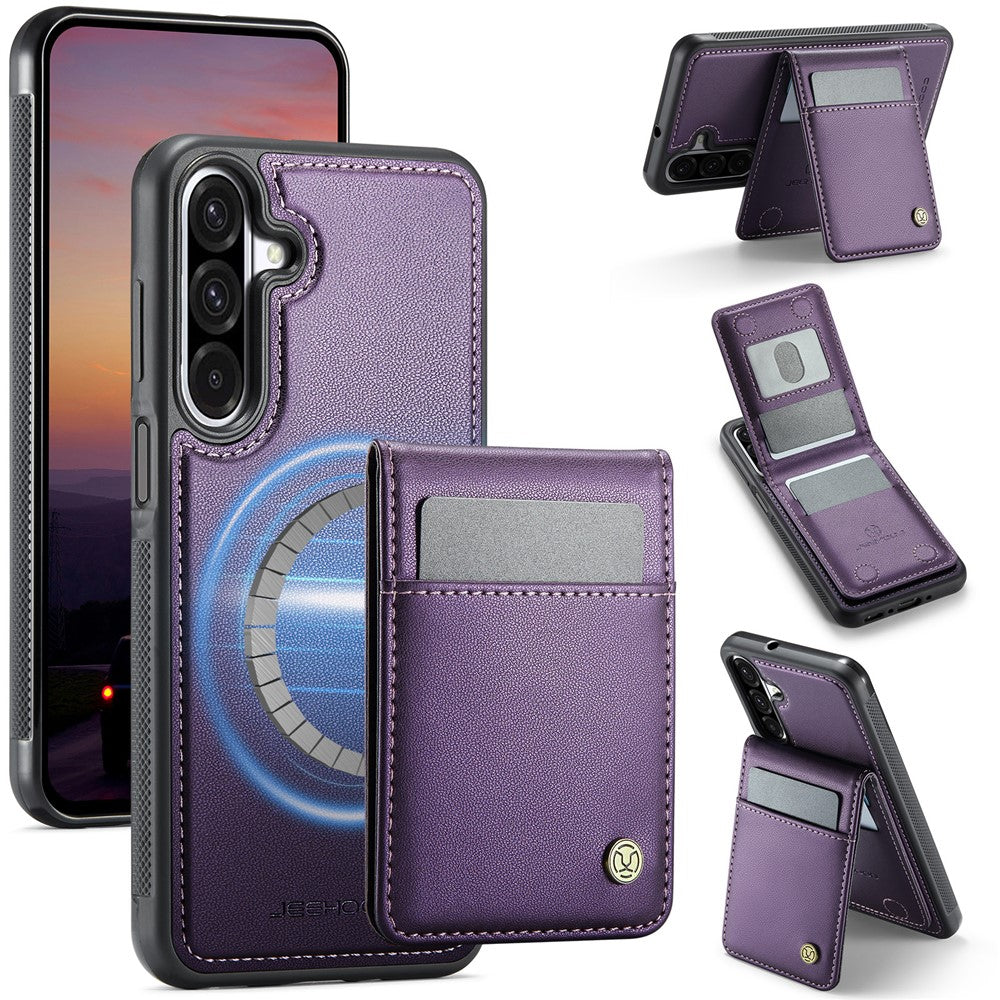 Galaxy A26 5G Leder-Hülle mit Kartenfach & RFID-Schutz – MagSafe kompatibel