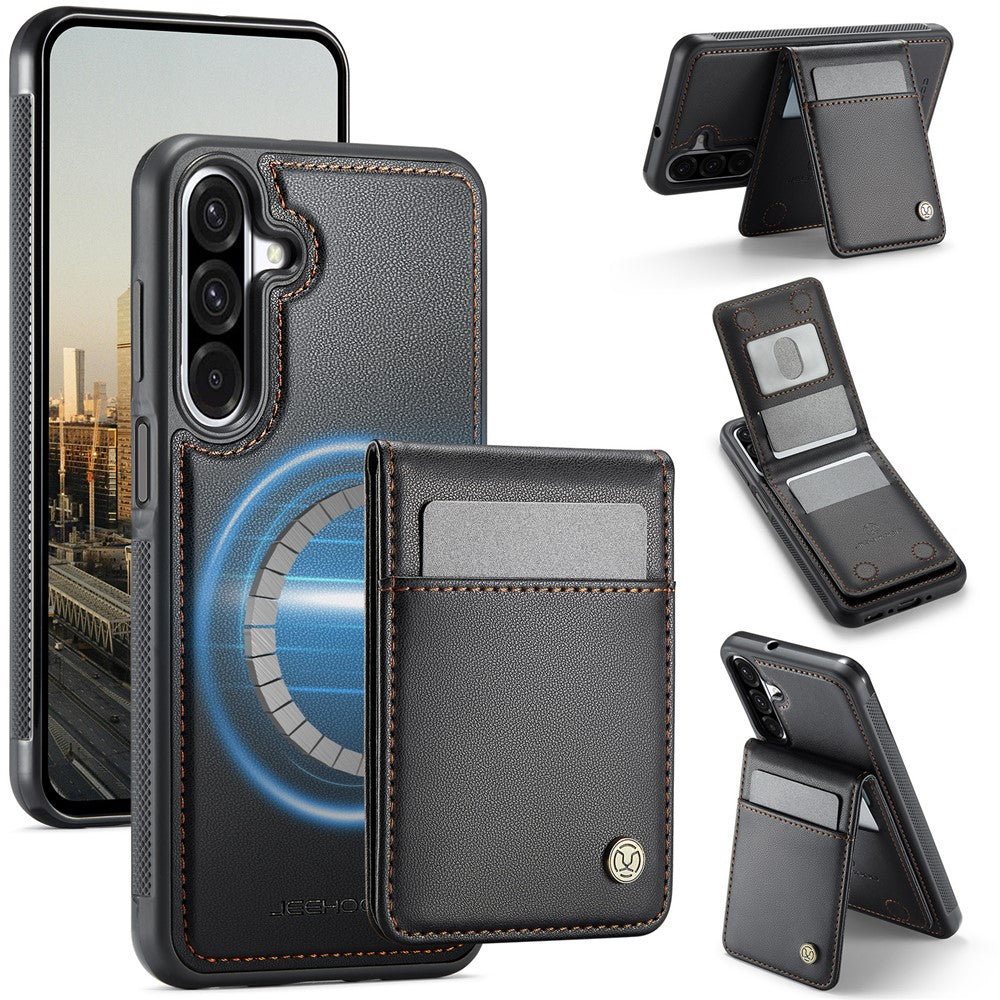 Galaxy A26 5G Leder-Hülle mit Kartenfach & RFID-Schutz – MagSafe kompatibel