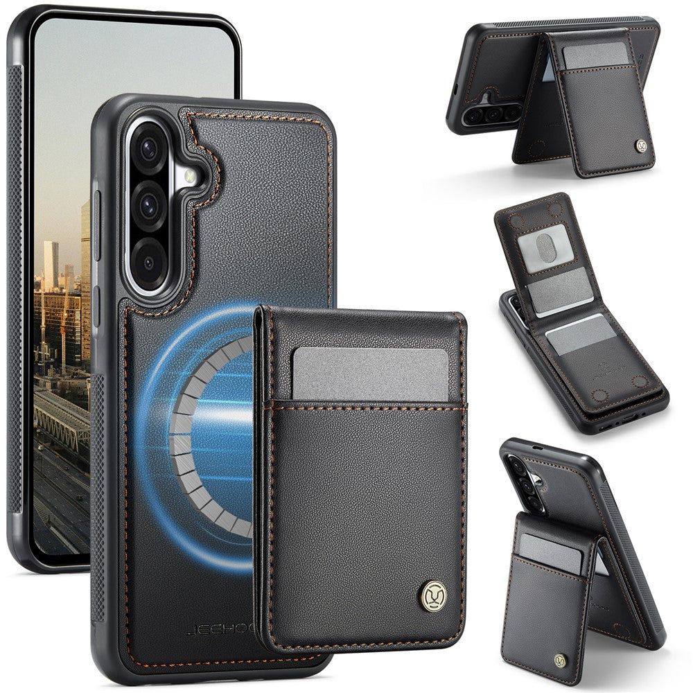 Galaxy A56 5G Leder-Hülle mit Kartenfach & RFID-Schutz – MagSafe kompatibel