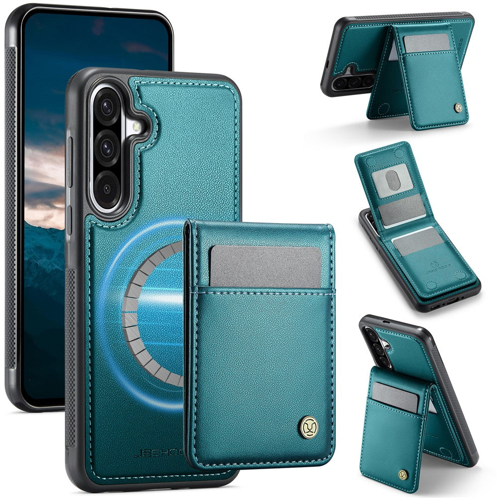 Galaxy A36 5G Leder-Hülle mit Kartenfach & RFID-Schutz – MagSafe kompatibel