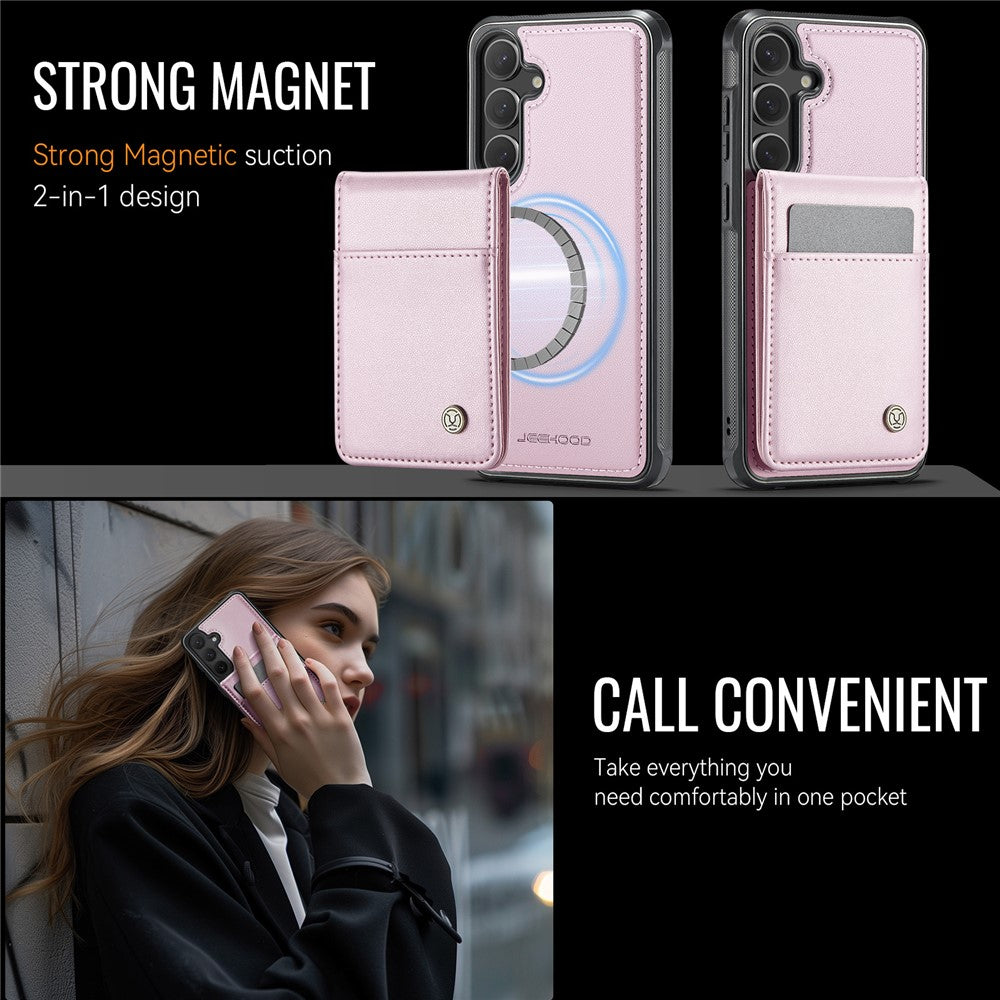 Galaxy S25 Leder-Hülle mit Kartenfach & RFID-Schutz – MagSafe kompatibel