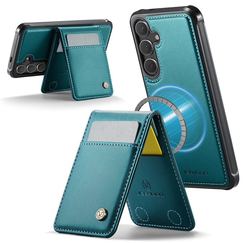 Galaxy S25 Plus Leder-Hülle mit Kartenfach & RFID-Schutz – MagSafe kompatibel