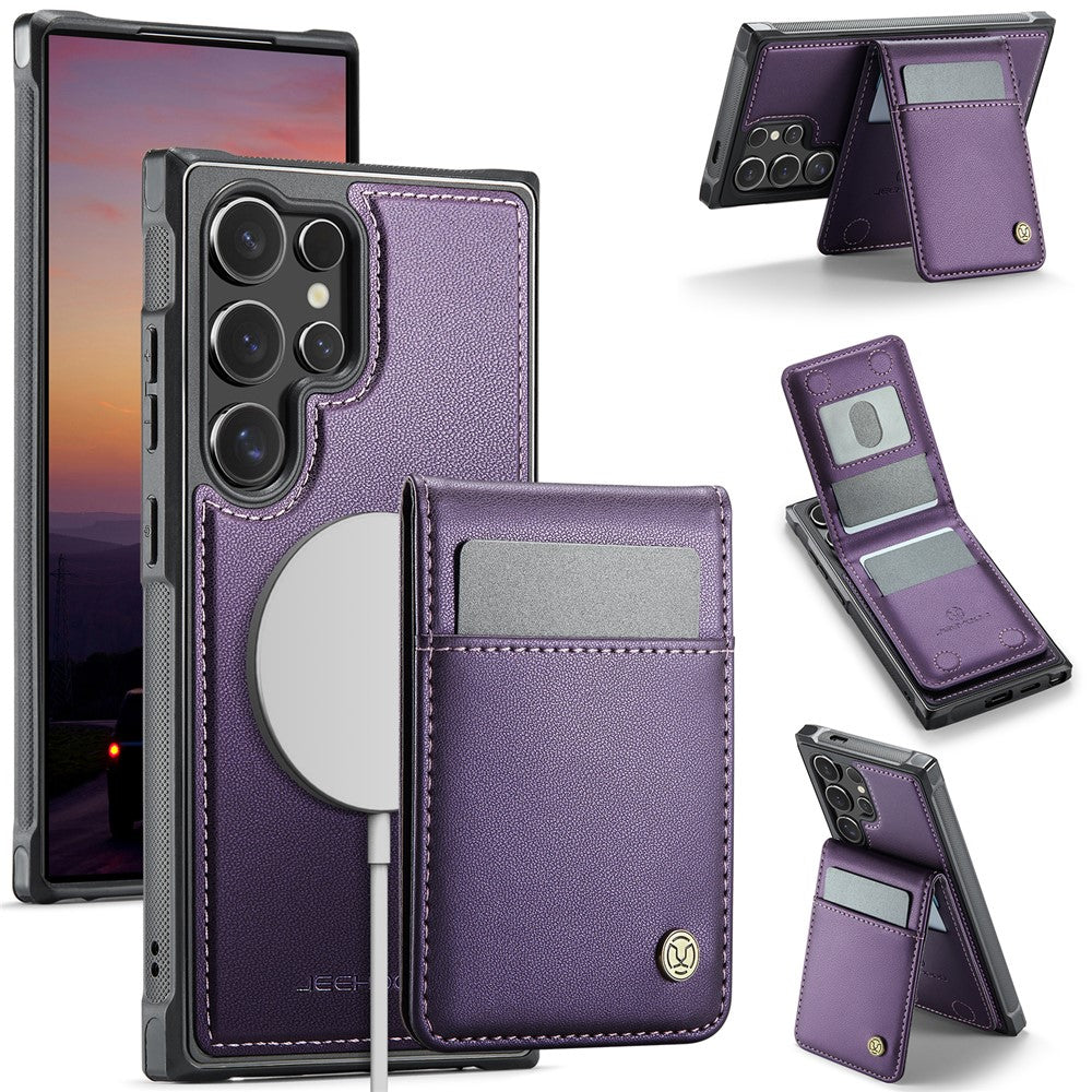 Galaxy S23 Ultra Leder-Hülle mit Kartenfach & RFID-Schutz – MagSafe kompatibel