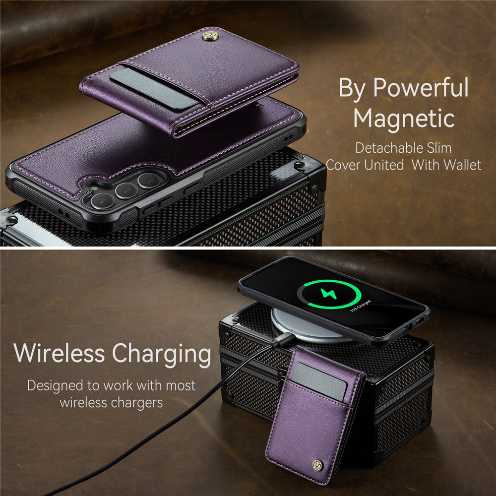 Galaxy S24 FE Leder-Hülle mit Kartenfach & RFID-Schutz – MagSafe kompatibel