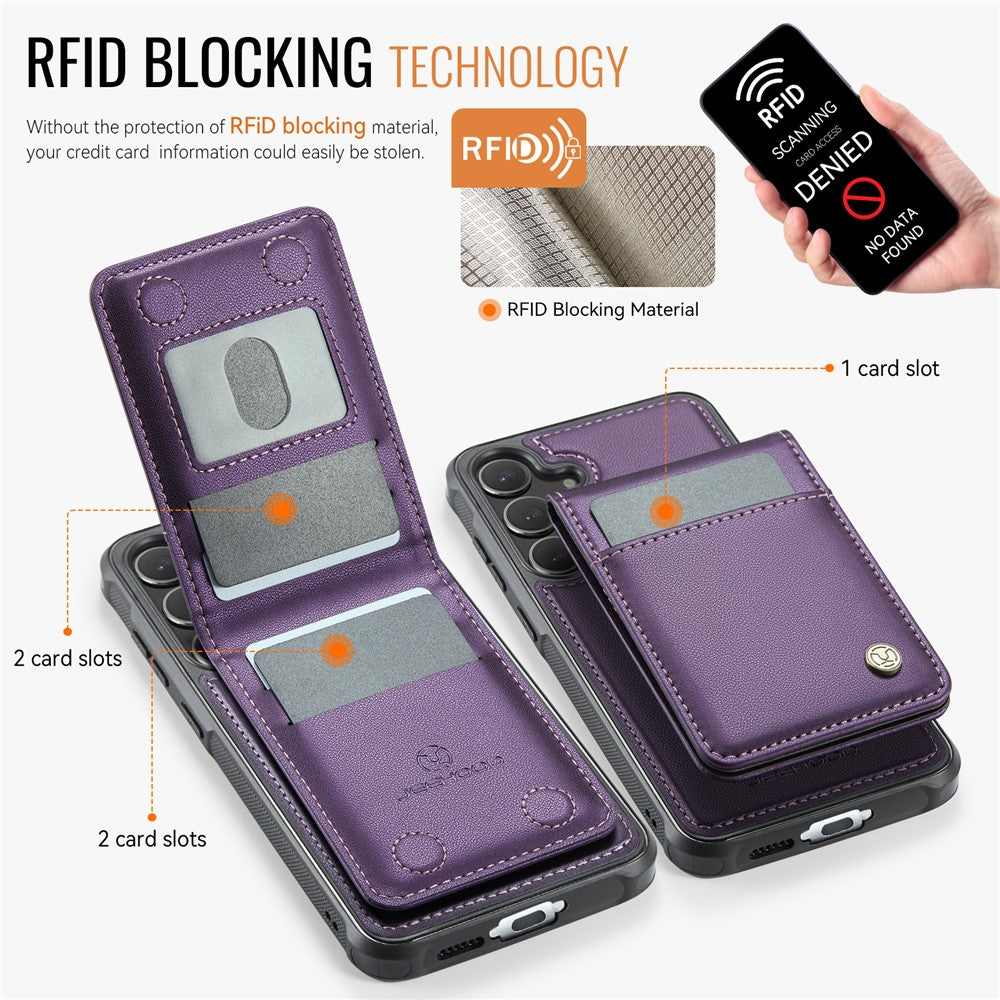 Galaxy S24 FE Leder-Hülle mit Kartenfach & RFID-Schutz – MagSafe kompatibel