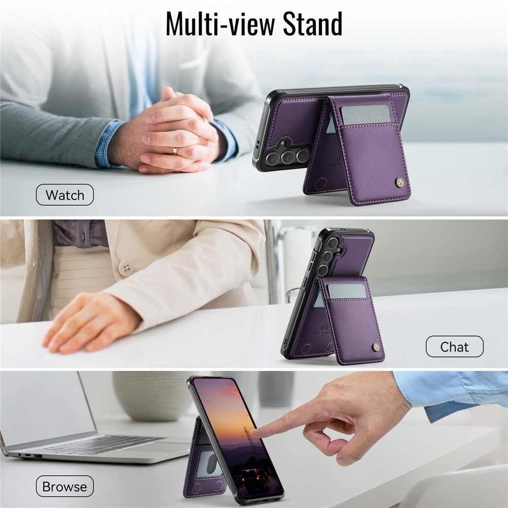 Galaxy S24 FE Leder-Hülle mit Kartenfach & RFID-Schutz – MagSafe kompatibel
