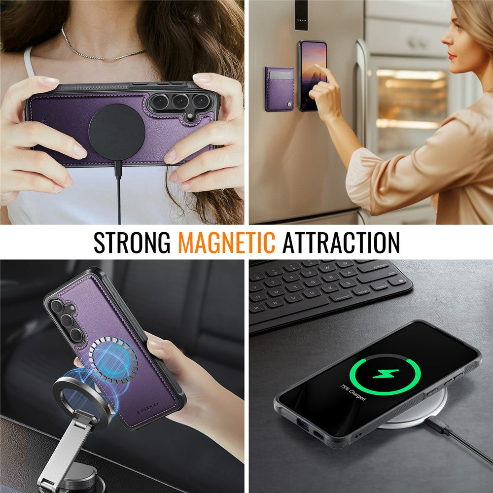 Galaxy S24 FE Leder-Hülle mit Kartenfach & RFID-Schutz – MagSafe kompatibel