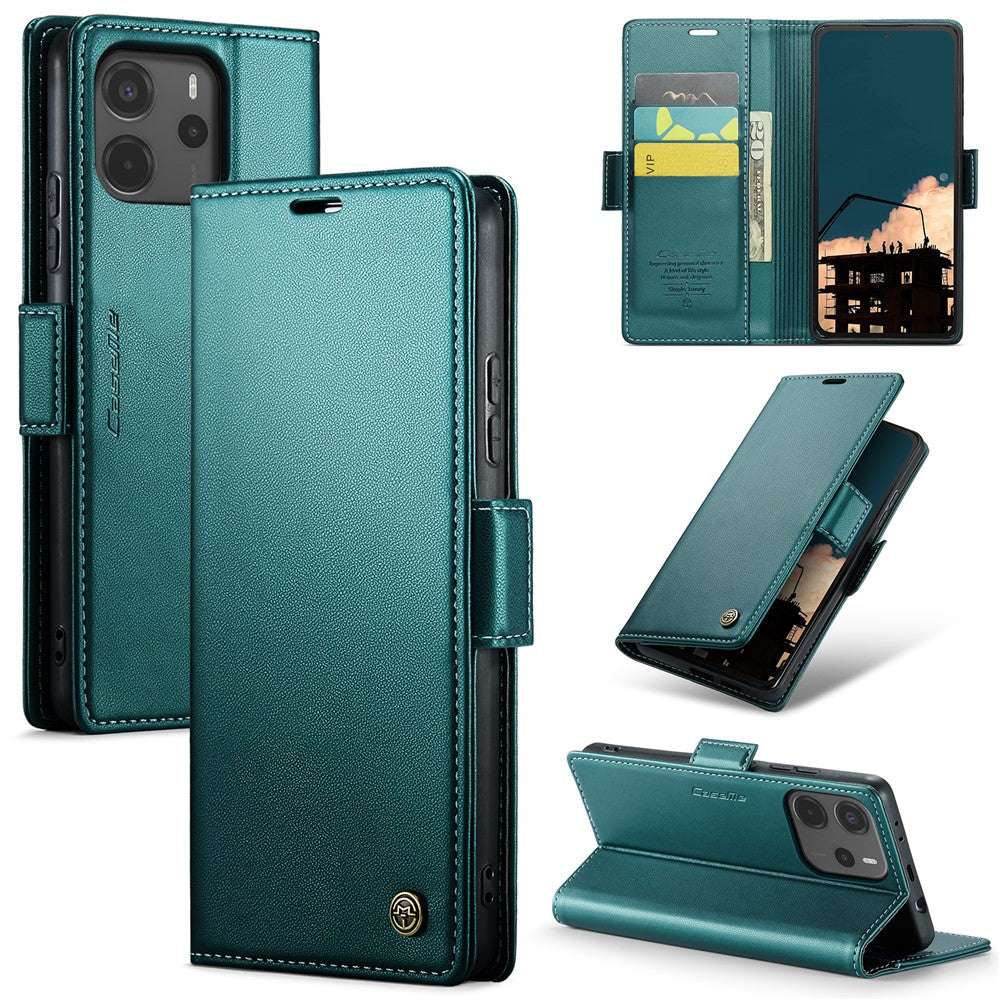 CASEME For Xiaomi Redmi Note 14 4G (164.84mm) Case  023 Series RFID Blocking Leather Wallet Stand Phone Cover