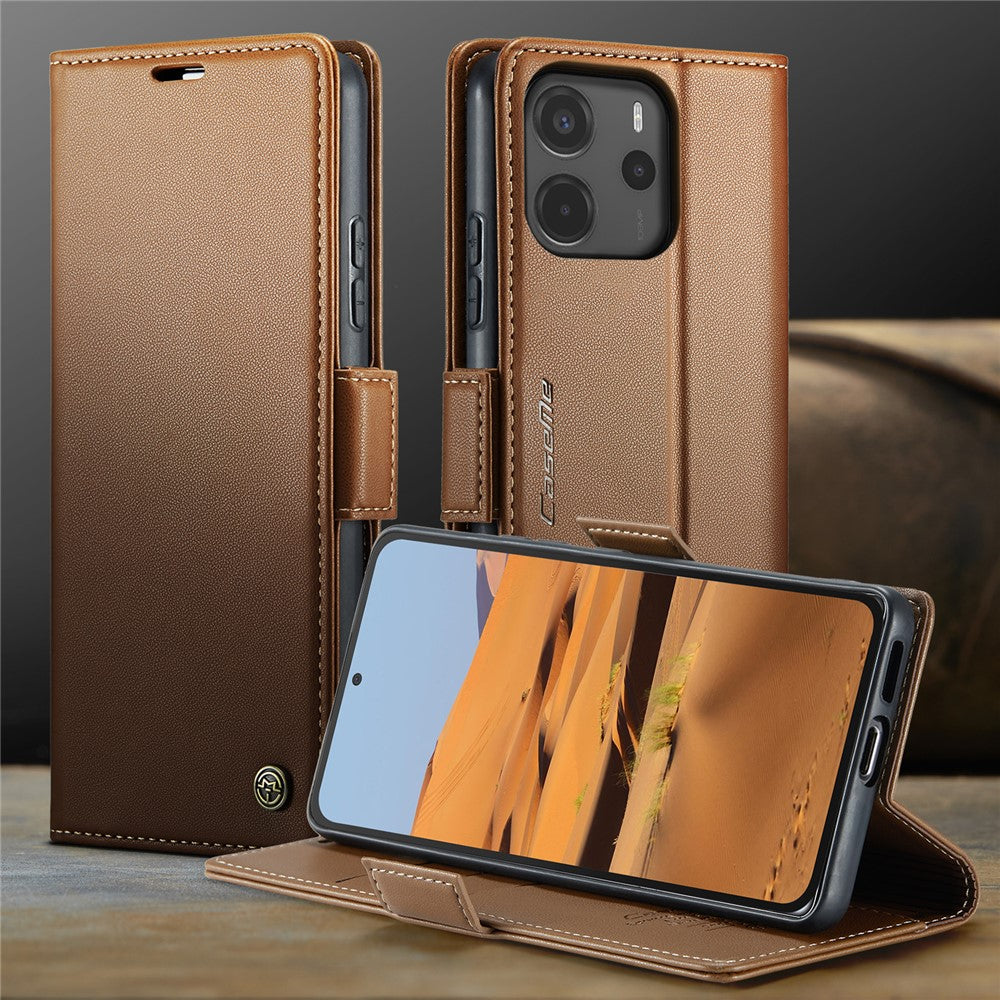 CASEME For Xiaomi Redmi Note 14 4G (164.84mm) Case  023 Series RFID Blocking Leather Wallet Stand Phone Cover