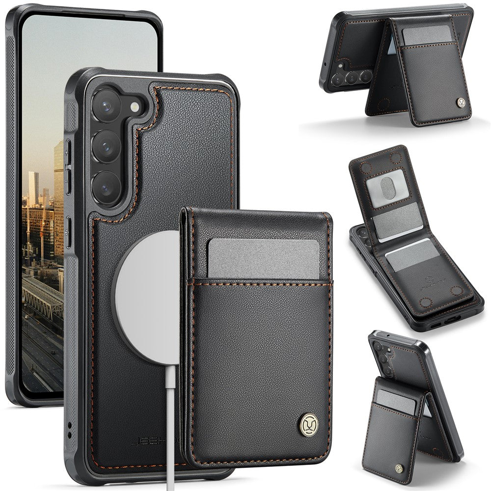 Galaxy S23 Plus Leder-Hülle mit Kartenfach & RFID-Schutz – MagSafe kompatibel