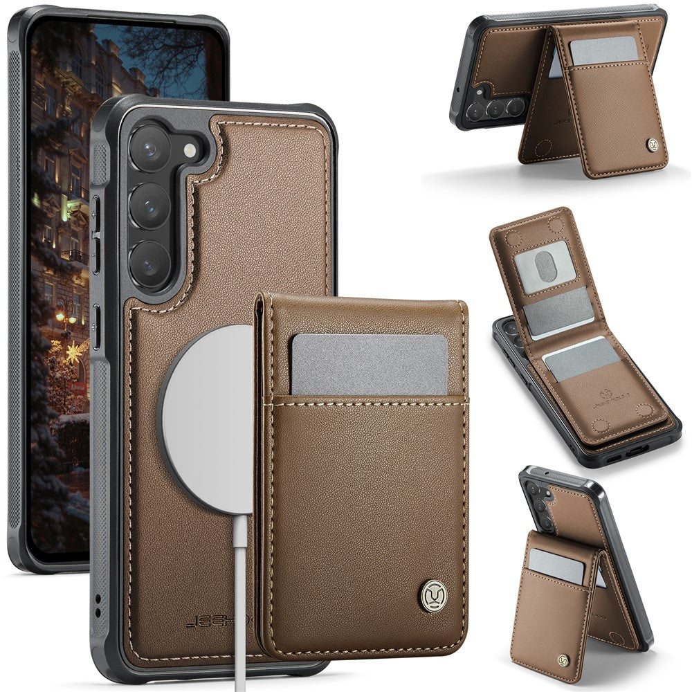 Galaxy S23 Plus Leder-Hülle mit Kartenfach & RFID-Schutz – MagSafe kompatibel