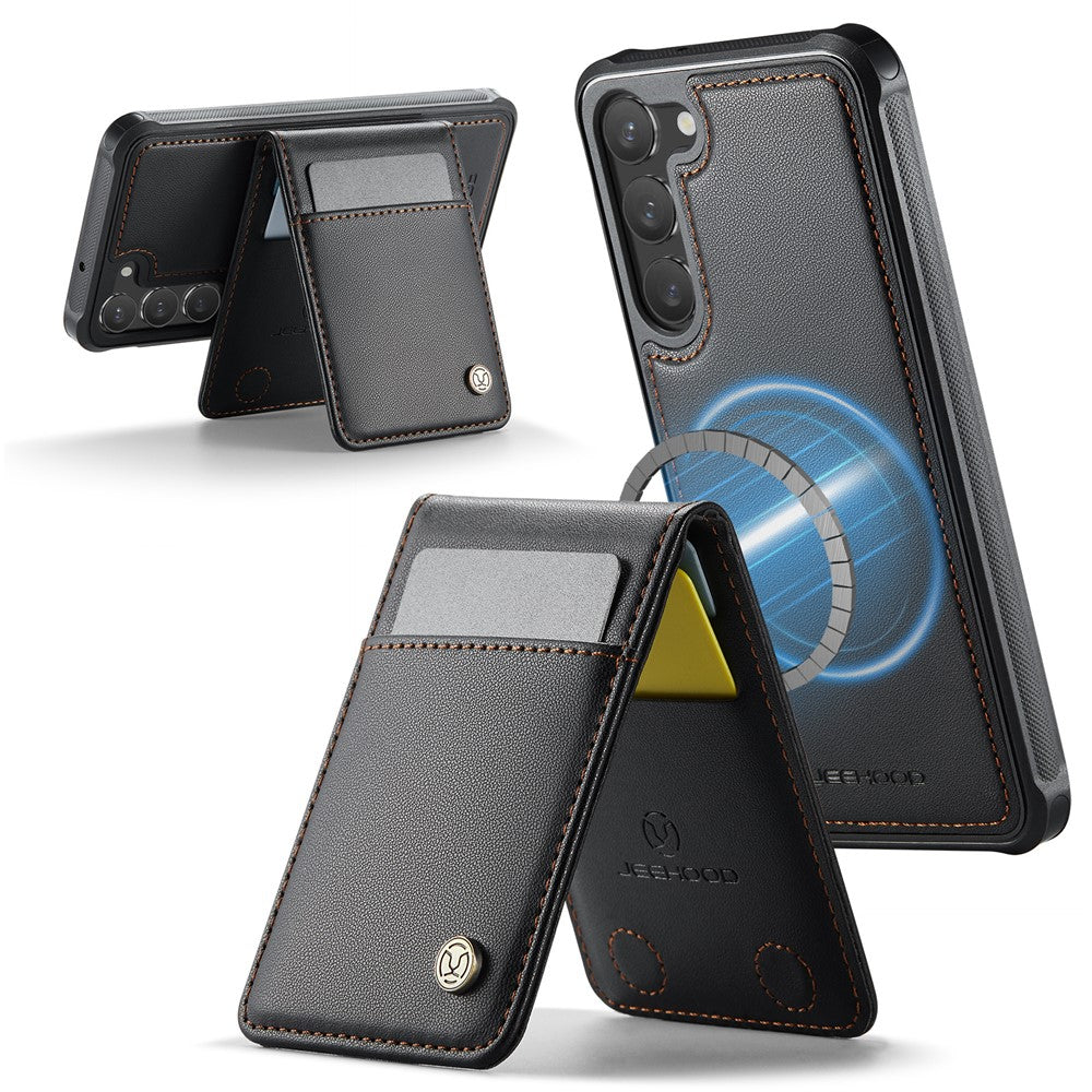 Galaxy S23 Leder-Hülle mit Kartenfach & RFID-Schutz – MagSafe kompatibel