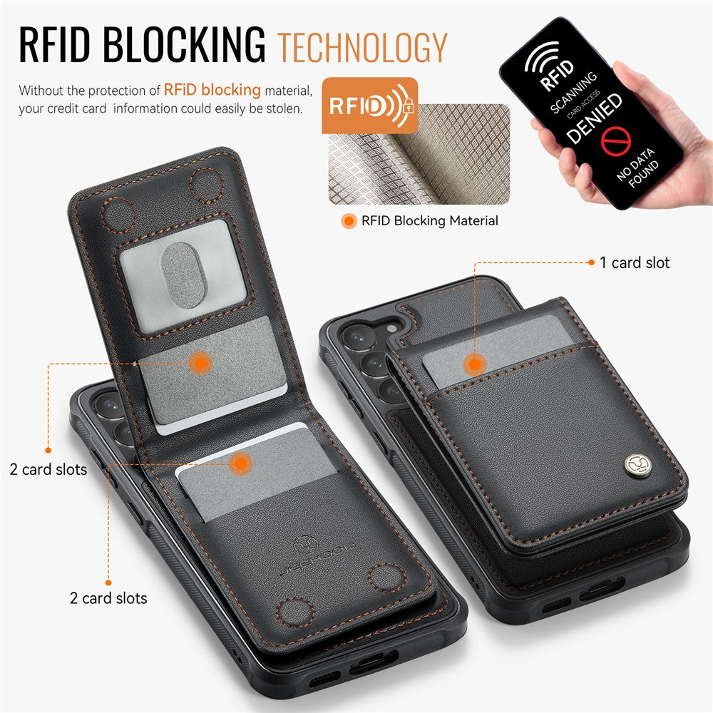 Galaxy S23 Leder-Hülle mit Kartenfach & RFID-Schutz – MagSafe kompatibel